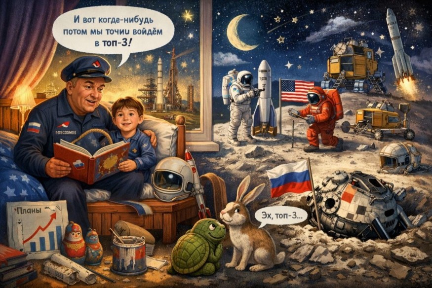 Космические сказки на ночь: «Роскосмос» обещает войти в тройку лидеров «когда-нибудь потом»